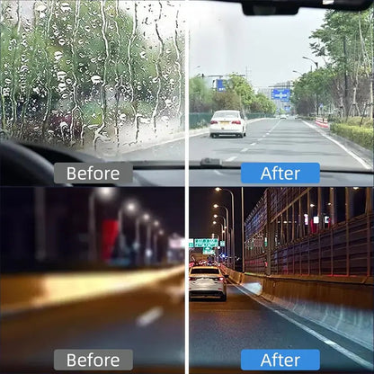 Rain or Glare🌧️, See with Perfect Clarity🚦. 🚗The Ultimate Solution to Invisible Windshield Grime.